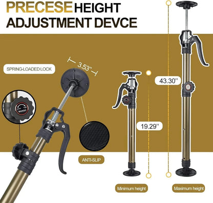 MANQO Adjustable Cabinet Jack Support Pole Set 49–110cm – 2 Piece 3rd Hand Support System